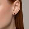 Серьги из серебра с фианитами (Арт.94026503)
