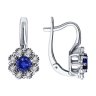 Серьги из белого золота с бриллиантами и сапфирами (Арт.52-220-01817-1)