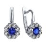 Серьги из белого золота с бриллиантами и сапфирами (Арт.52-220-01817-1)