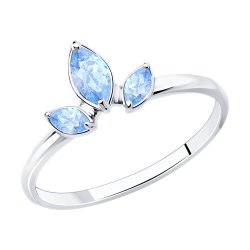 Кольцо из серебра с фианитами (Арт.94013491)