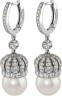 Серьги серебро с жемчугом и куб. цирконием «Queen of Pearl Crown» Rivoli (арт.CQS-3-10-1-S)