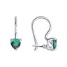 Серьги из серебра с зелеными фианитами (Арт.94020588)