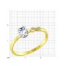 Кольцо из желтого золота с фианитом (Арт.017582-2)