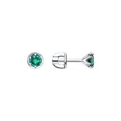 Серьги из серебра с фианитами (Арт.94023120)