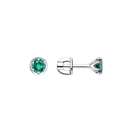 Серьги из серебра с фианитами (Арт.94023120)