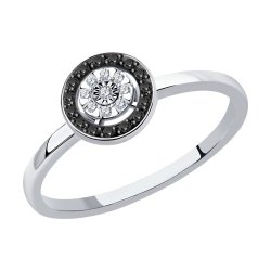 Кольцо из белого золота с бриллиантами (Арт.7010090-3)