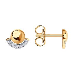 Серьги из золота с фианитами (Арт.029429)