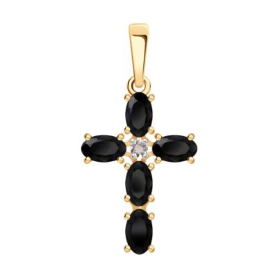 Подвеска золотая пробы 585 с турмалином (Арт.732966)