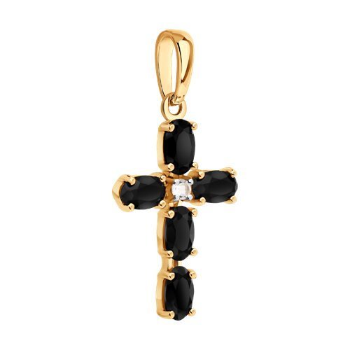 Подвеска золотая пробы 585 с турмалином (Арт.732966)