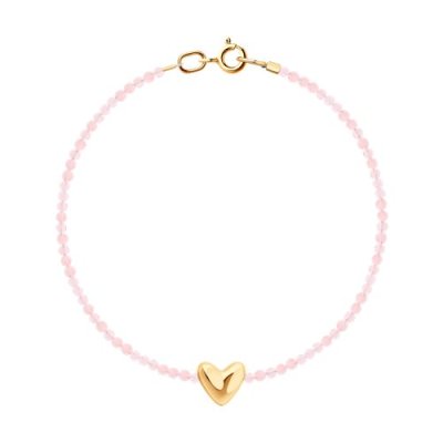 Браслет золотой пробы 585 с кварцем (Арт.750658)