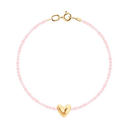 Браслет золотой пробы 585 с кварцем (Арт.750658) Браслет золотой пробы 585 с кварцем (Арт.750658)