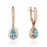 Серьги золотые с топазом «Небесная капля» Estet (арт.01С3115340-1)