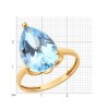 Кольцо золотое с топазом «Небесная капля» Соколов (арт.716959)