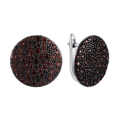 Серьги из серебра с фианитом (Арт.cz-e02524-x-wb-x-x-br)