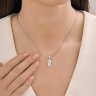Подвеска из серебра с топазом и фианитами (Арт.92030830)