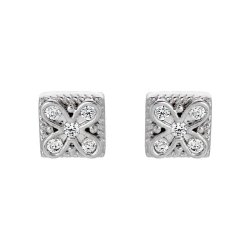 Серьги из серебра с фианитом (Арт.hl-e32e25w11-x-w-x-x-w)