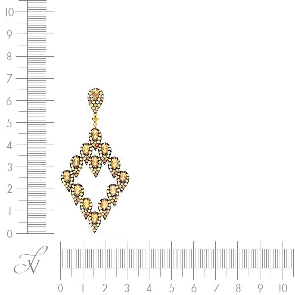 Кулон из золота с бриллиантом и кварцем (Арт.aasp3164-20_pd_sm_qz_yg)