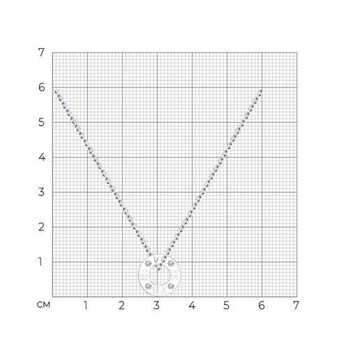 Колье из серебра с фианитами (Арт.94070454)