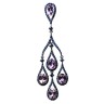 Кулон золотой с аметистом и сапфиром «Вечерний водопад» MY JEWELS (арт.B01440K_PD_SA_AM_BLK)