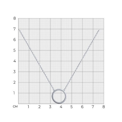 Колье из серебра с фианитами (Арт.94070653)