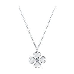 Колье из серебра с фианитом и эмалью (Арт.94070764)
