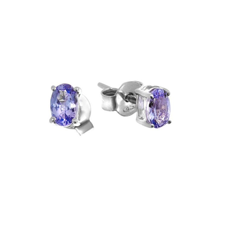 Серьги из серебра с танзанитом (Арт.sm-e00600-x-w-tn-x-x)