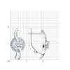 Серьги из серебра с фианитами «Сияние Вихря» Соколов (арт.94-120-00023-1)