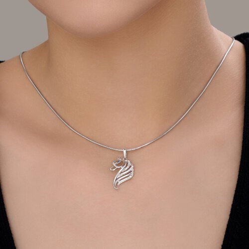 Подвеска из серебра с фианитами «Легенда Пегаса» Соколов (арт.94-130-00121-1)