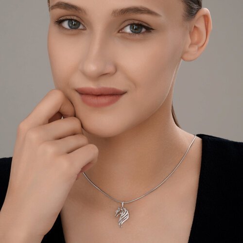 Подвеска из серебра с фианитами «Легенда Пегаса» Соколов (арт.94-130-00121-1)