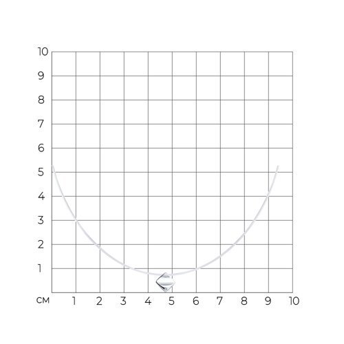 Колье из серебра с бриллиантом (Арт.87070032)