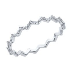 Кольцо из белого золота с бриллиантами (Арт.1012663-3)