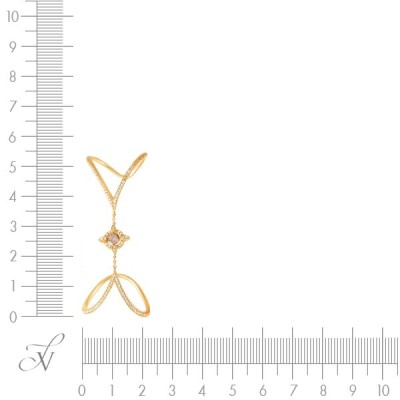 Кольцо из золота с бриллиантами «Парящая линия» JVG (арт.R-3479_DN_YG)