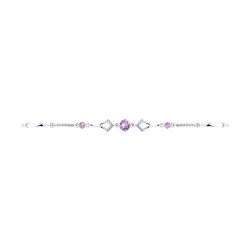 Браслет из серебра с аметистами и фианитами (Арт.92050099)