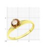 Кольцо из золочёного серебра с фианитом (Арт.93-110-01550-3)