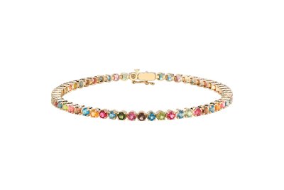 Браслет золотой с топазом и турмалином «Symphony Shine» Estet (арт.01Б332622-7)