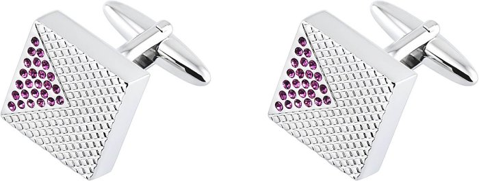 Запонки из ювелирного сплава с кристаллом (Арт.6-c-1002-20-cr)