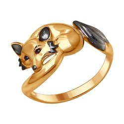 Кольцо из золочёного серебра (Арт.93010668)