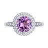 Кольцо из серебра с аметистом и фианитами (Арт.94-310-02052-3)
