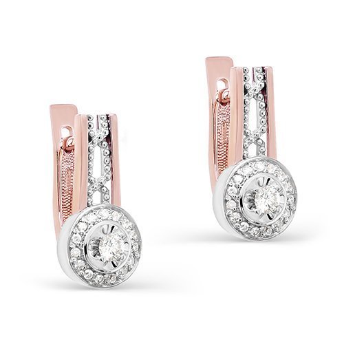 Серьги золото с бриллиантами «Сияние линии» Kabarovsky (арт.12-01475-1000)