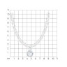 Колье из серебра с синтетическим жемчугом и фианитами (Арт.94071335)