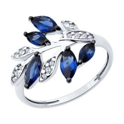 Кольцо из серебра с фианитами (Арт.94014141)
