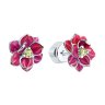 Серьги из серебра с эмалью и фианитами (Арт.94023338)