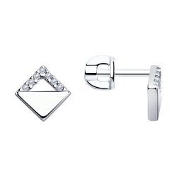 Серьги из серебра с фианитами (Арт.94-122-01422-1)