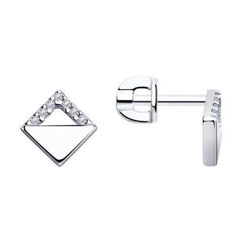 Серьги из серебра с фианитами (Арт.94-122-01422-1)