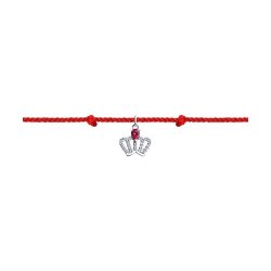 Браслет из серебра с корундом и фианитами (Арт.94051190)