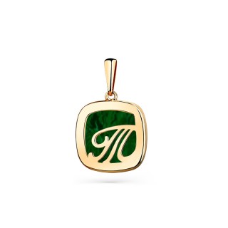 Кулон из золота с малахитом «Magic Monogram M» Magic Stones (арт.10-1-174-8800-010)
