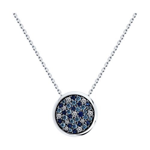 Колье из серебра с фианитами (Арт.94070939)