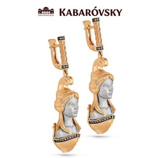 Серьги из золота с бриллиантами «Античная Муза» Kabarovsky (арт.12-0968-1000)