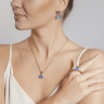 Кольцо firenze sapphire 18.5 мм la_611726_bl_rg