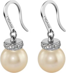 Серьги из серебра с жемчугом и кристаллом swarovski (Арт.abs-1-10-5-s)